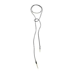 Canvas Beaded Suede Wrap Necklace GREY